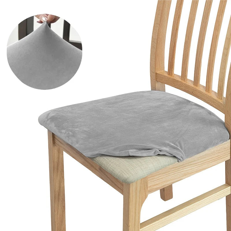 Bonney Velvet Harmony Chair Cushion Covers — High-Stretch Velvet Slipcovers for Dining, Office, Banquet & Boutique Interiors
