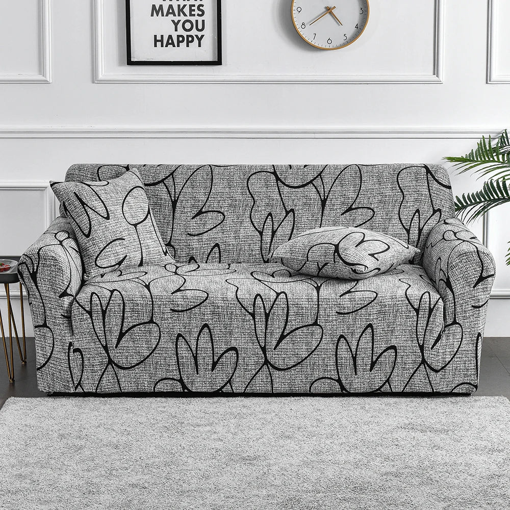 🌸 Capri Bloom Sofa Dress – Elastic Floral Furniture Cover for Effortless Elegance ✨