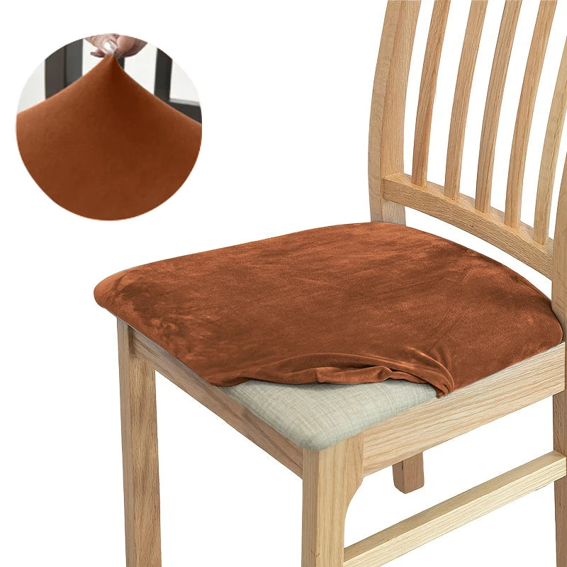 Bonney Velvet Harmony Chair Cushion Covers — High-Stretch Velvet Slipcovers for Dining, Office, Banquet & Boutique Interiors