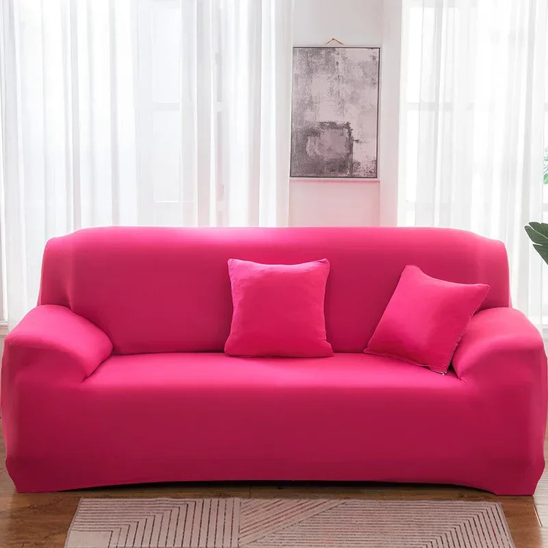 Silken Calm Stretch Sofa Cover Collection (1–4 Seater) | Summer-Breeze Spandex Sofa Protector for Living Rooms, L-Shaped & Corner Couches | Pet-Friendly Luxury Comfort