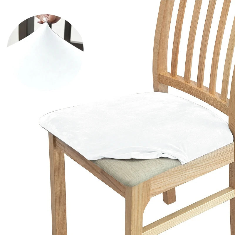 Bonney Velvet Harmony Chair Cushion Covers — High-Stretch Velvet Slipcovers for Dining, Office, Banquet & Boutique Interiors