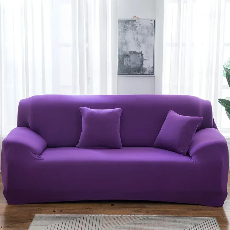 Silken Calm Stretch Sofa Cover Collection (1–4 Seater) | Summer-Breeze Spandex Sofa Protector for Living Rooms, L-Shaped & Corner Couches | Pet-Friendly Luxury Comfort