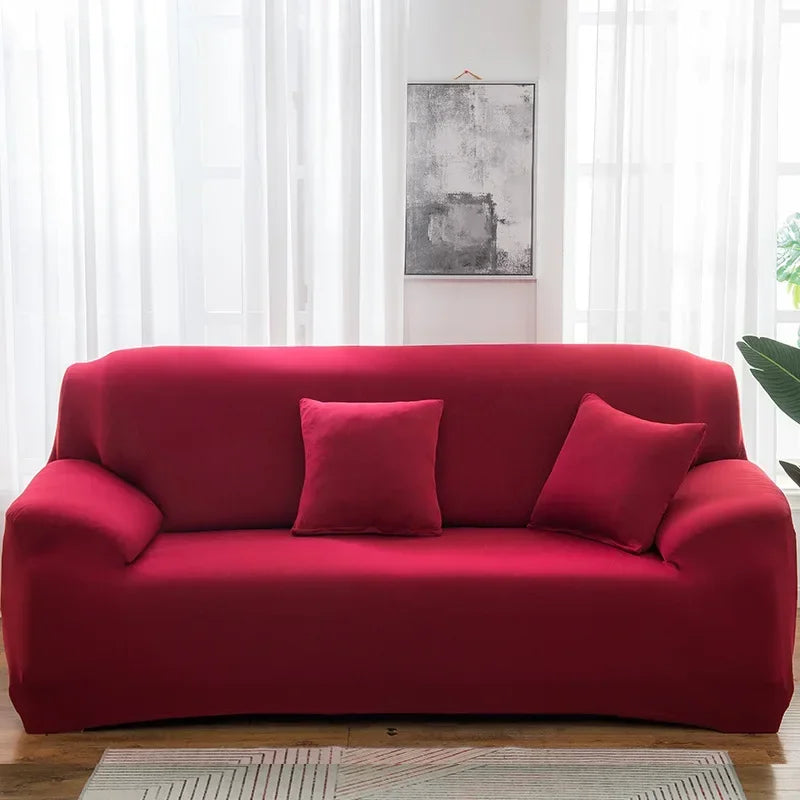 Silken Calm Stretch Sofa Cover Collection (1–4 Seater) | Summer-Breeze Spandex Sofa Protector for Living Rooms, L-Shaped & Corner Couches | Pet-Friendly Luxury Comfort