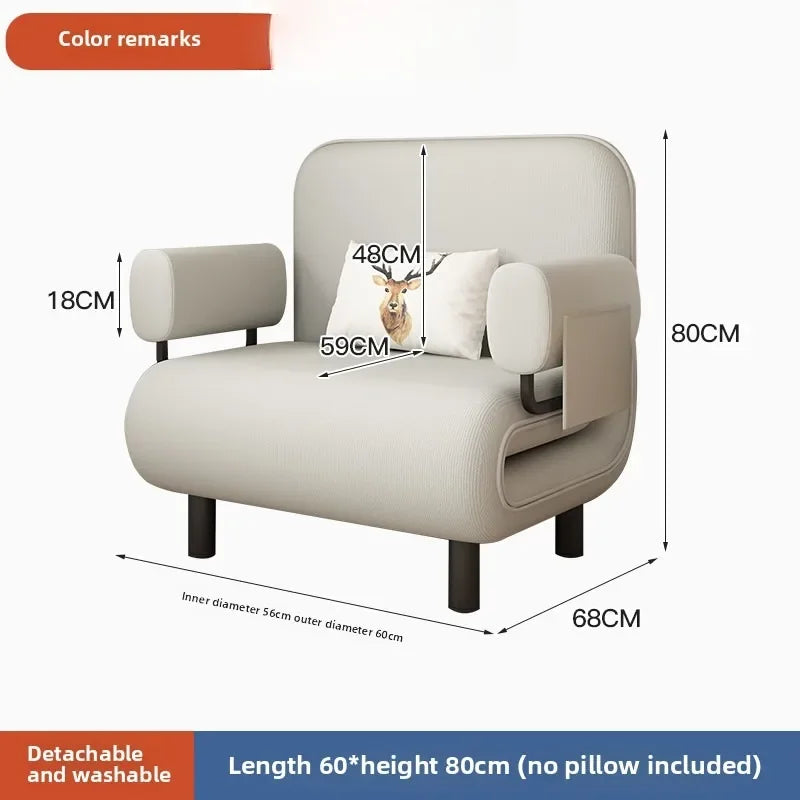 Bonney Rêve Convertible Sofa Bed — Modern Folding Telescopic Design for Small Apartments, Balcony Lounges & Single Suites