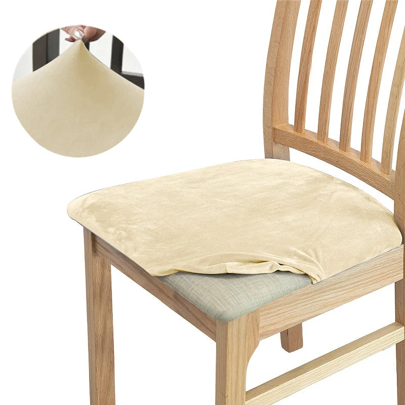 Bonney Velvet Harmony Chair Cushion Covers — High-Stretch Velvet Slipcovers for Dining, Office, Banquet & Boutique Interiors