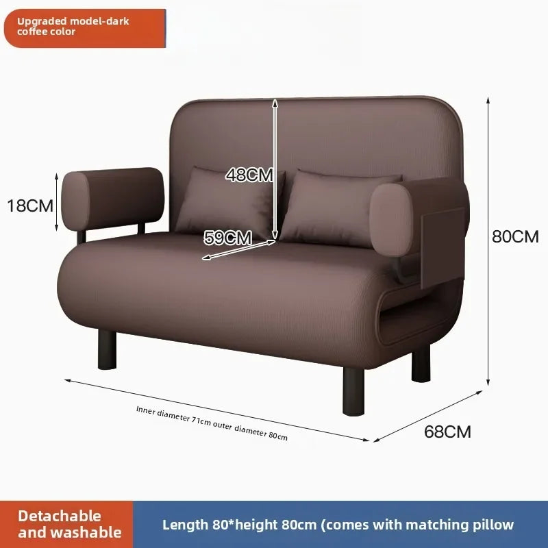 Bonney Rêve Convertible Sofa Bed — Modern Folding Telescopic Design for Small Apartments, Balcony Lounges & Single Suites