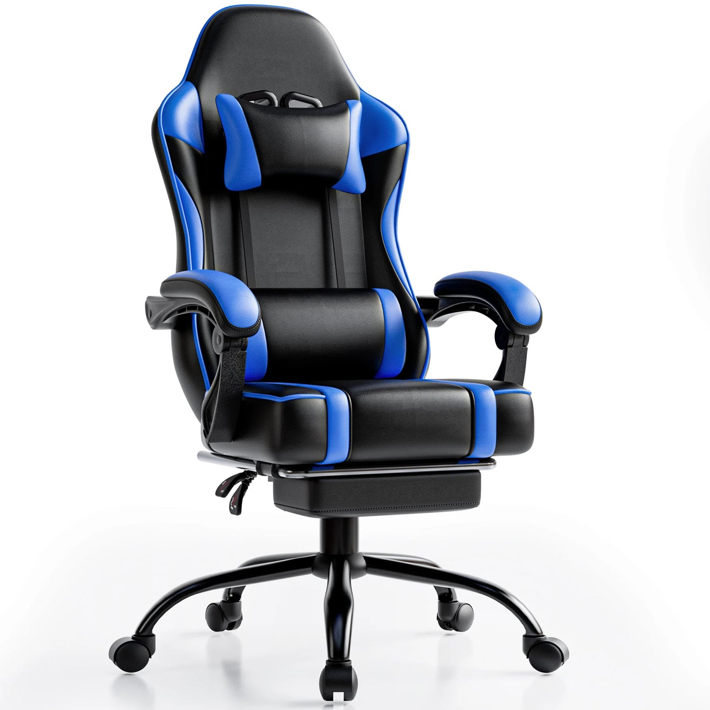 The House Of Bonney™ Supreme Recline Gaming Chair with Footrest – Premium PU Leather Gamer & Office Throne for Adults
