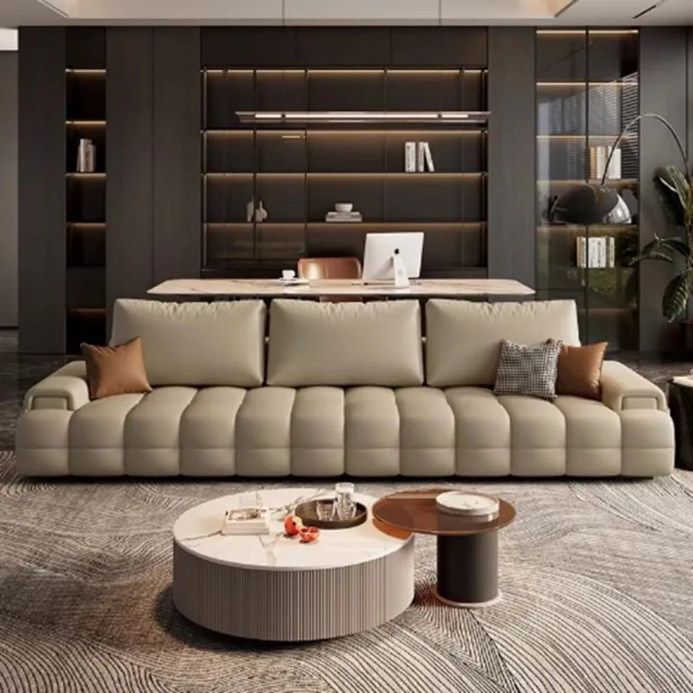 🎬 The Rialto Cinema Loveseat – Luxury L-Shaped Wooden Frame Sofa for Refined Relaxation ✨