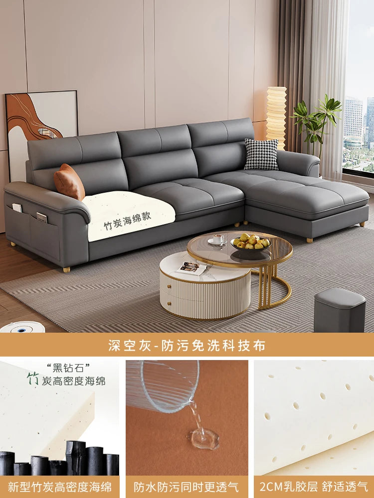 Bonney Dutrieux Minimalist U-Shaped Velvet Sofa — Aesthetic Modular Sleeper Sofa With Sponge Core And Washable Craft Design