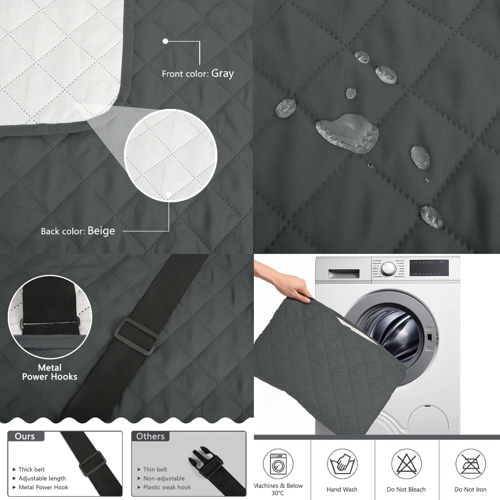 💧 The Marseille Shield – Waterproof Non-Slip Sofa Cover for Every Seat ✨