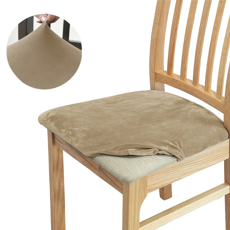 Bonney Velvet Harmony Chair Cushion Covers — High-Stretch Velvet Slipcovers for Dining, Office, Banquet & Boutique Interiors
