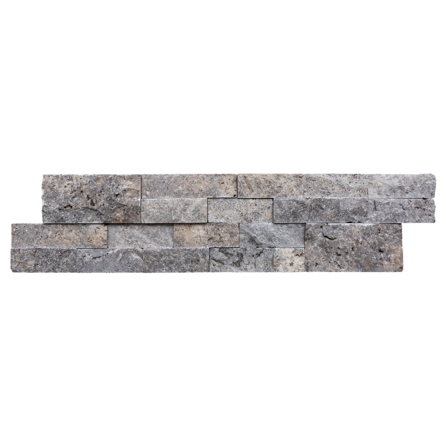 Silver Ledger 3D Panel 6"x24" Natural Travertine Wall Tile - Full Truckload