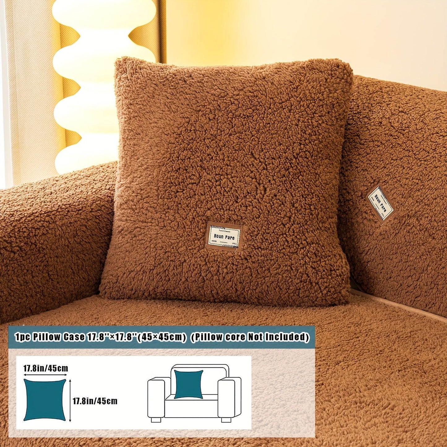 Durable 3 cushion couch cover | High-Quality Plush Sherpa Sofa Cover