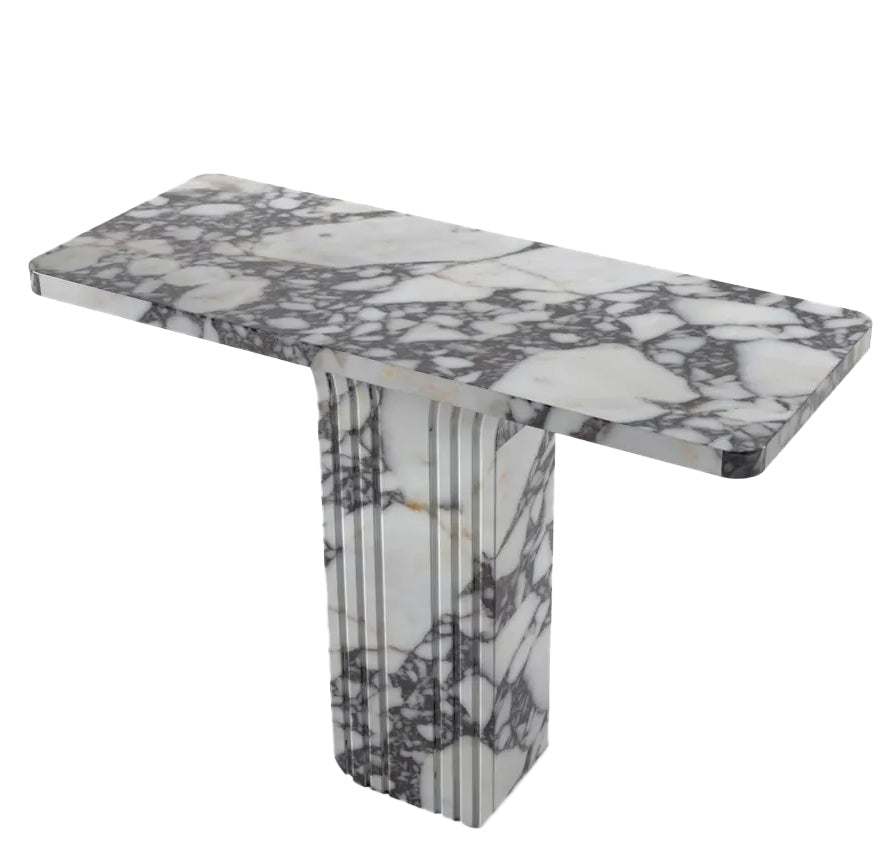 Calacatta Viola Marble Designer Console Polished (W)15" (L)40" (H)32"