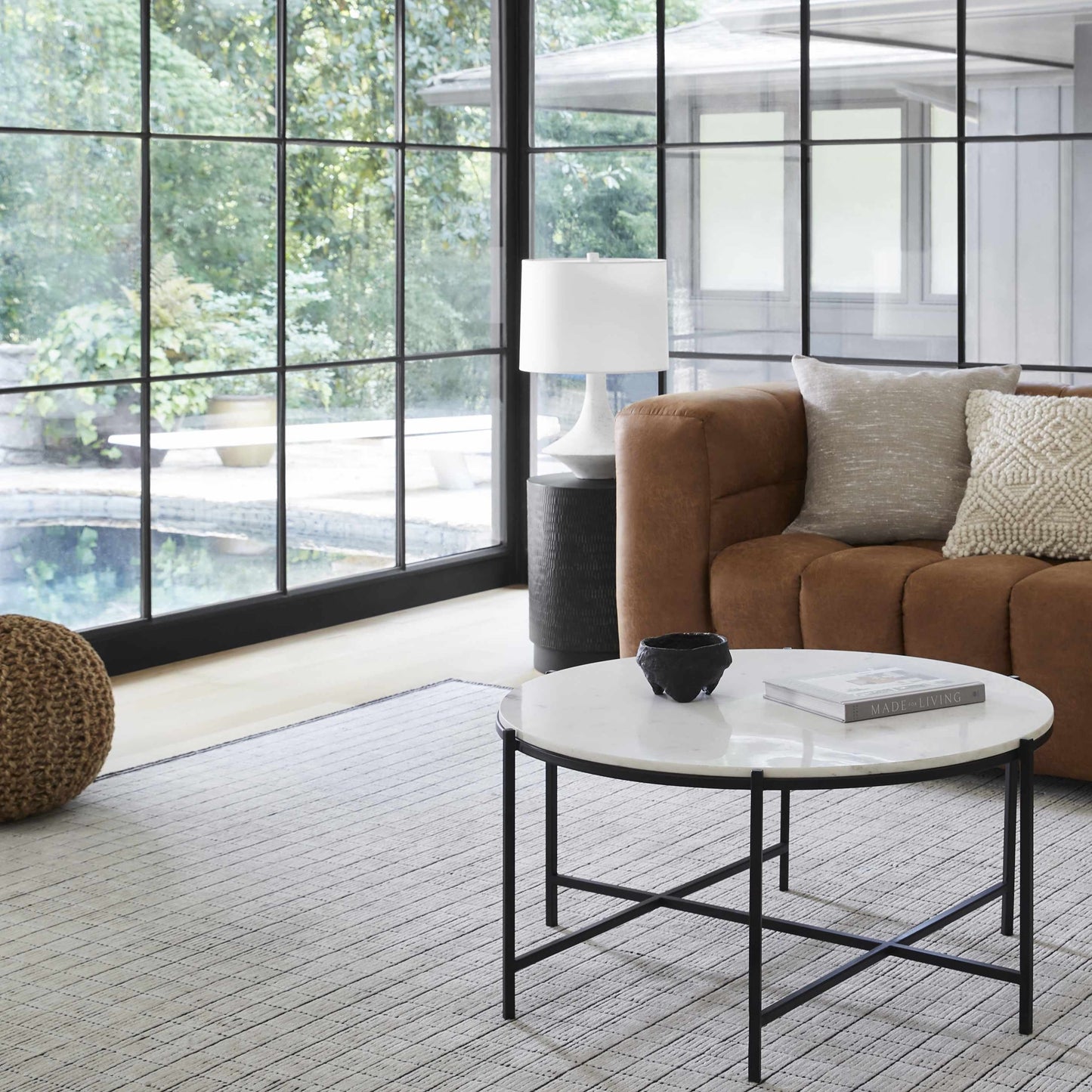 Merrittstown Cotton Knitted Pouf