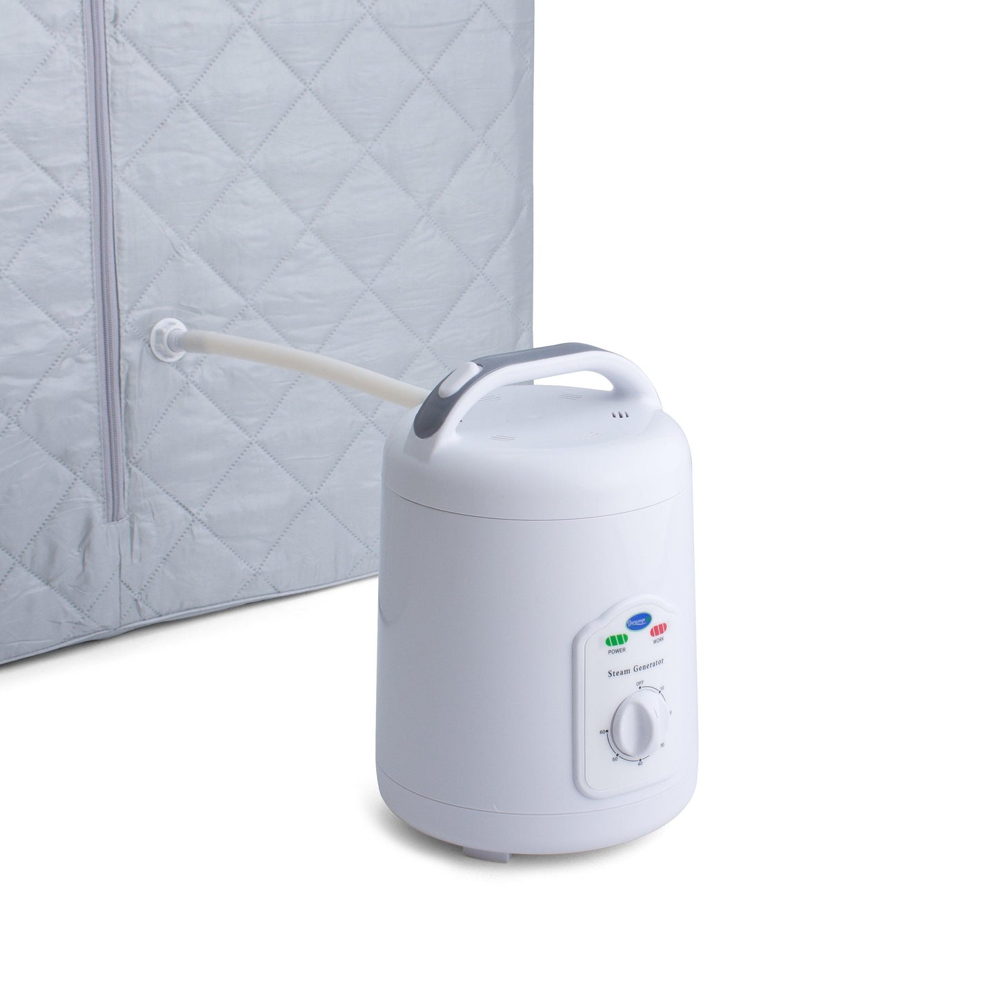 Durasage Lightweight Portable Personal Steam Sauna Spa for Relaxation at Home, 60 Minute Timer, 800 Watt Steam Generator, Chair Included - Silver