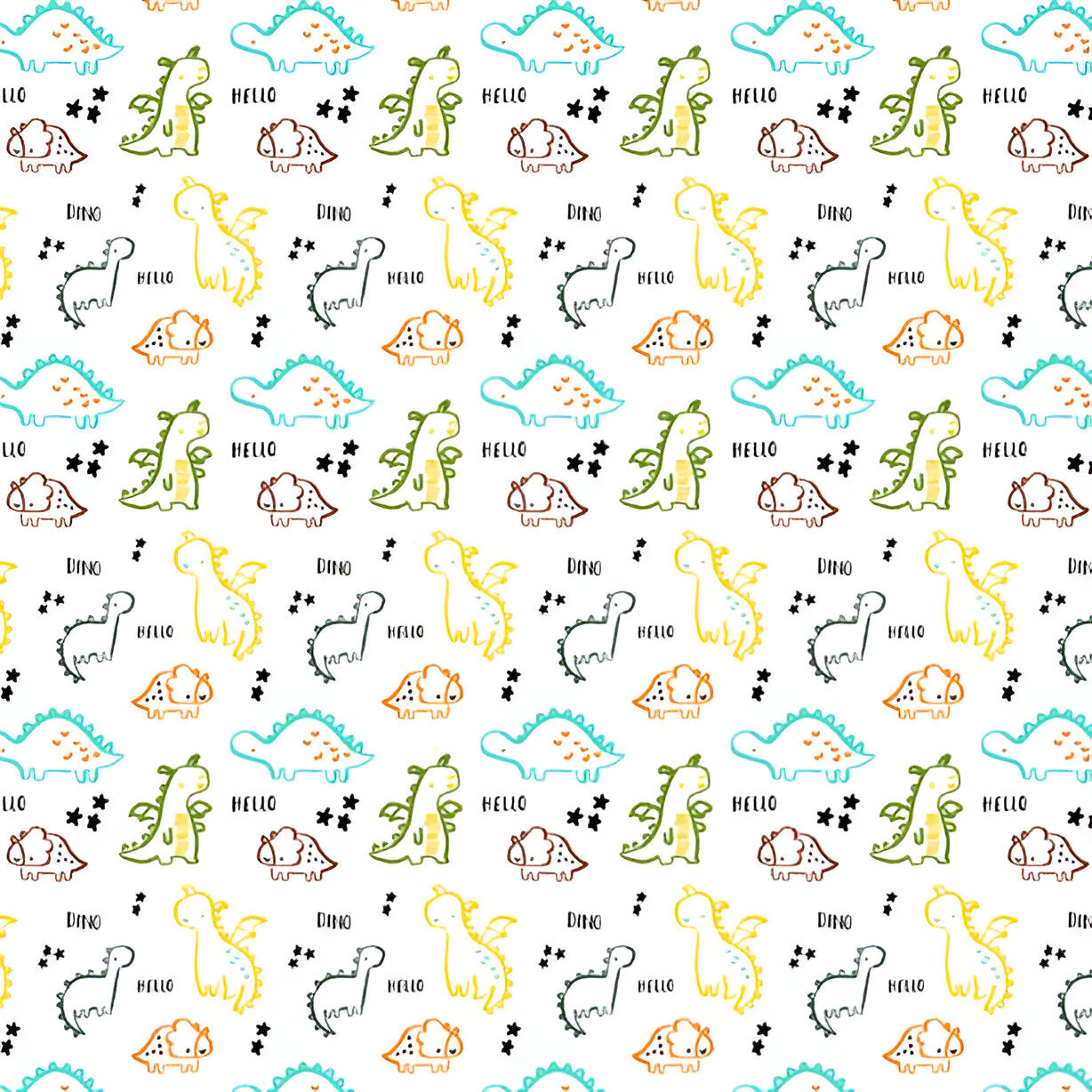 Dinos Themed Baby Room Curtain