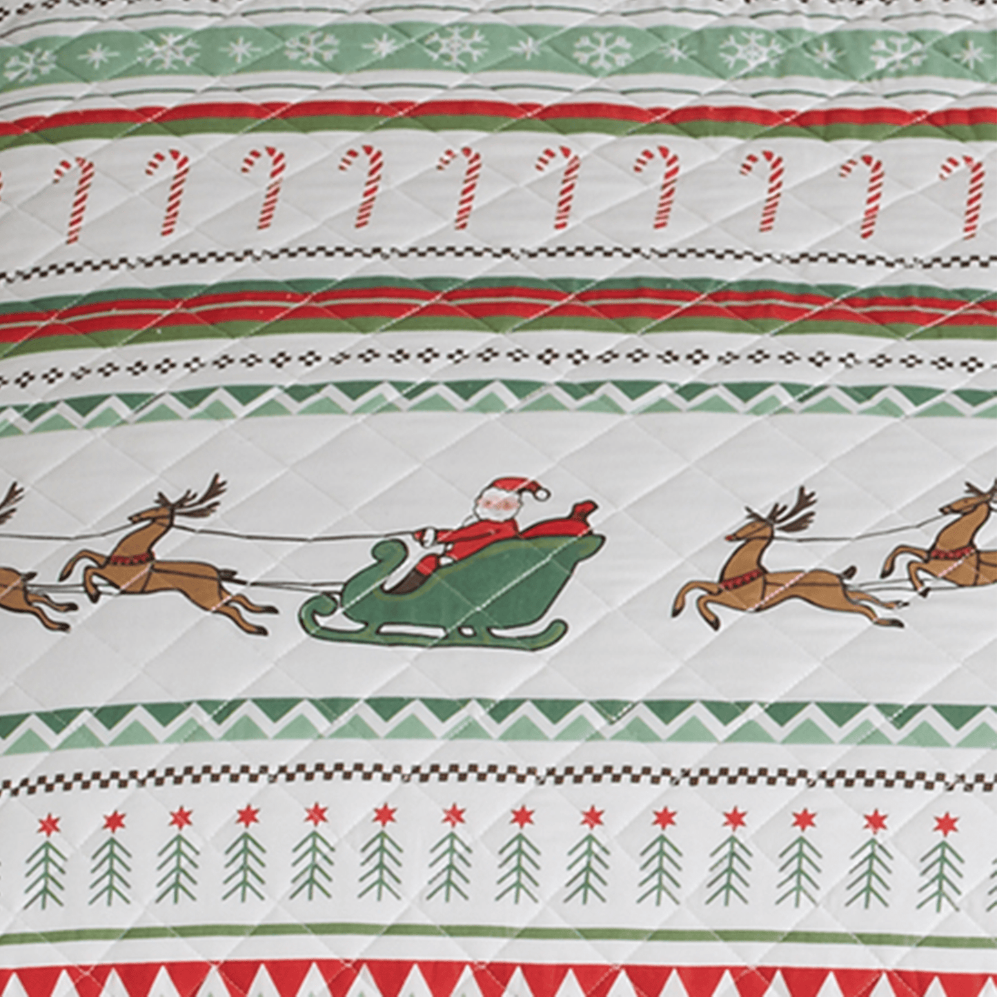 3-Piece Christmas Quilt - Festive Collection