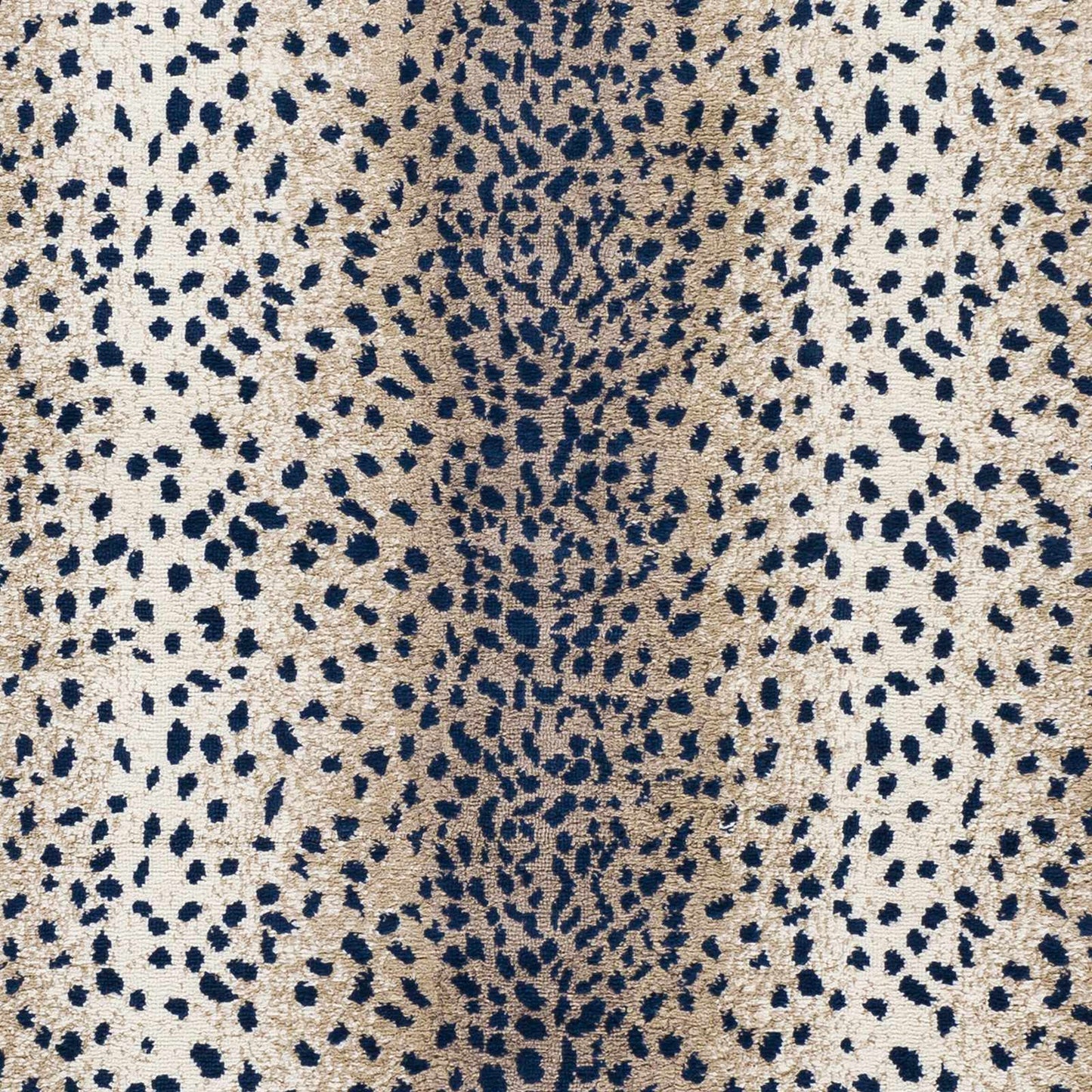 Pointblank Tan & Navy Leopard Print Area Rug