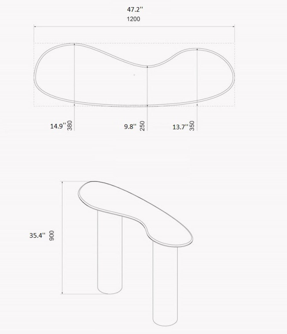 Troia Light Travertine Designer Console Filled and Honed (W)15" (L)48" (H)36"