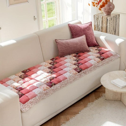 Waterproof Sofa Cover & Garden Style Patchwork Cotton Couch Pad