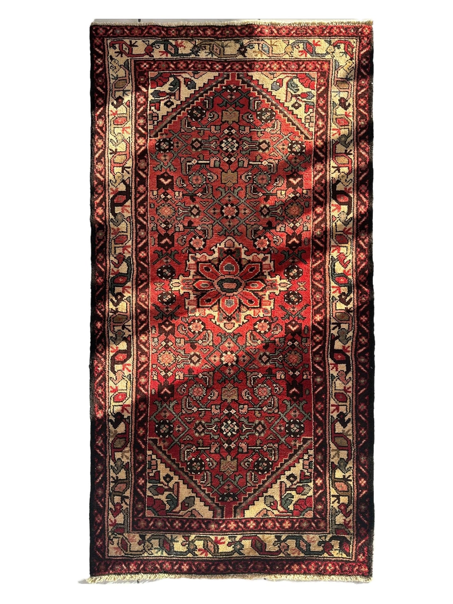 Vintage Persian Hamadan Rug 3’7” x 6’8”