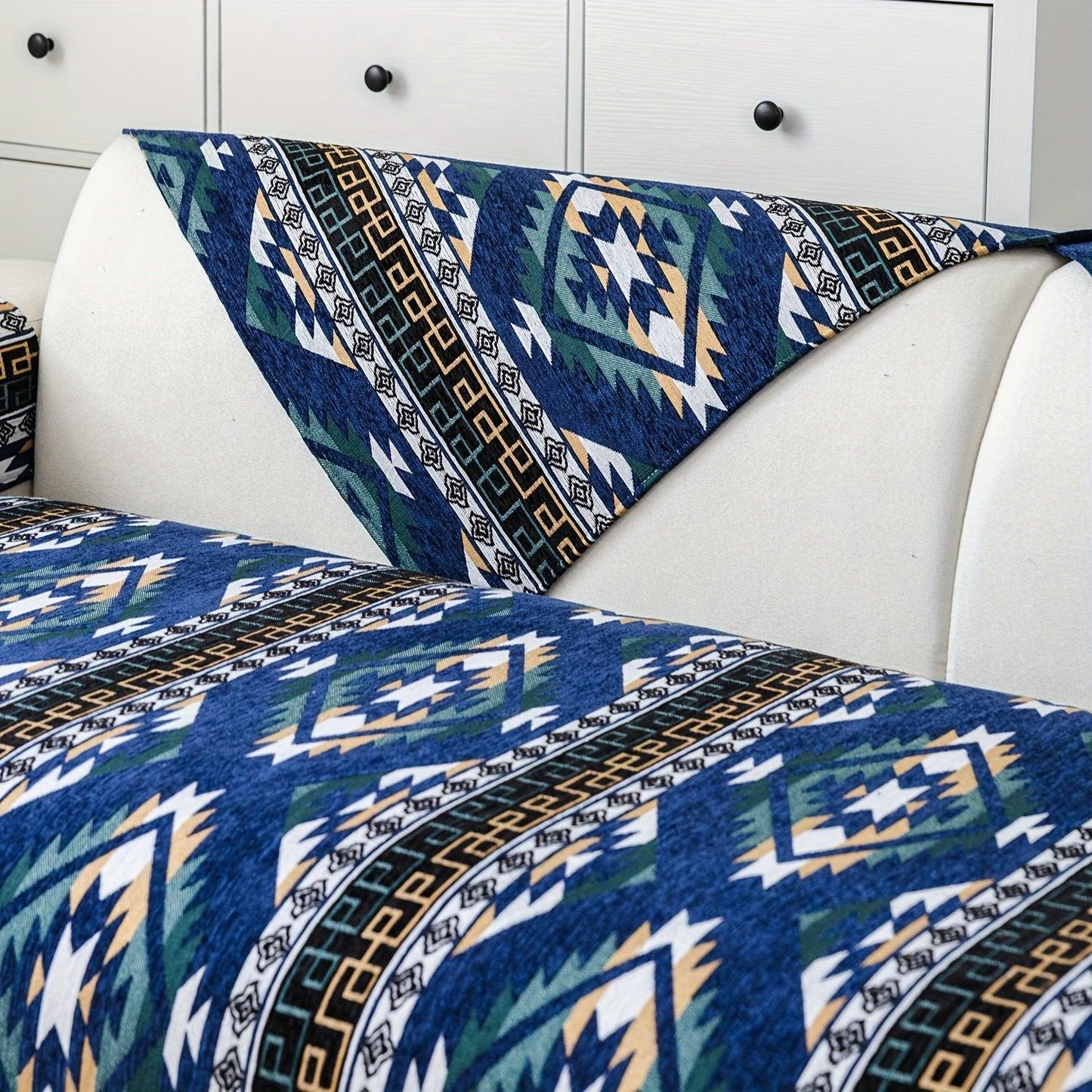 Linen Couch Slipcover | Boho Dog Proof Couch Slipcovers for All-Season