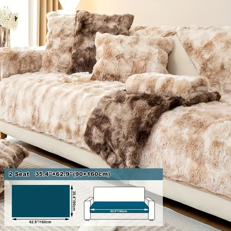 Luxurious Gradient Velvet Sofa Cover