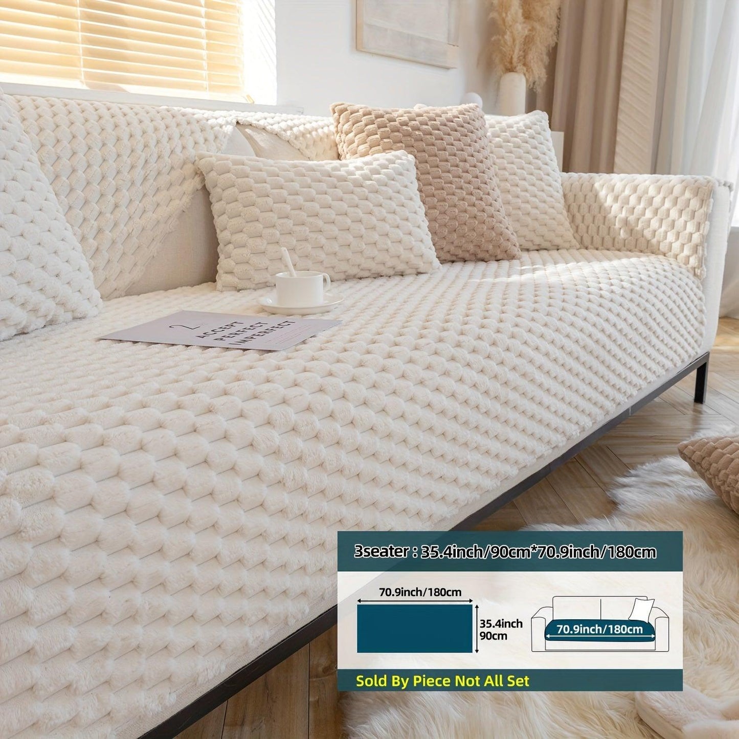 Plush Nordic Sofa Slipcover