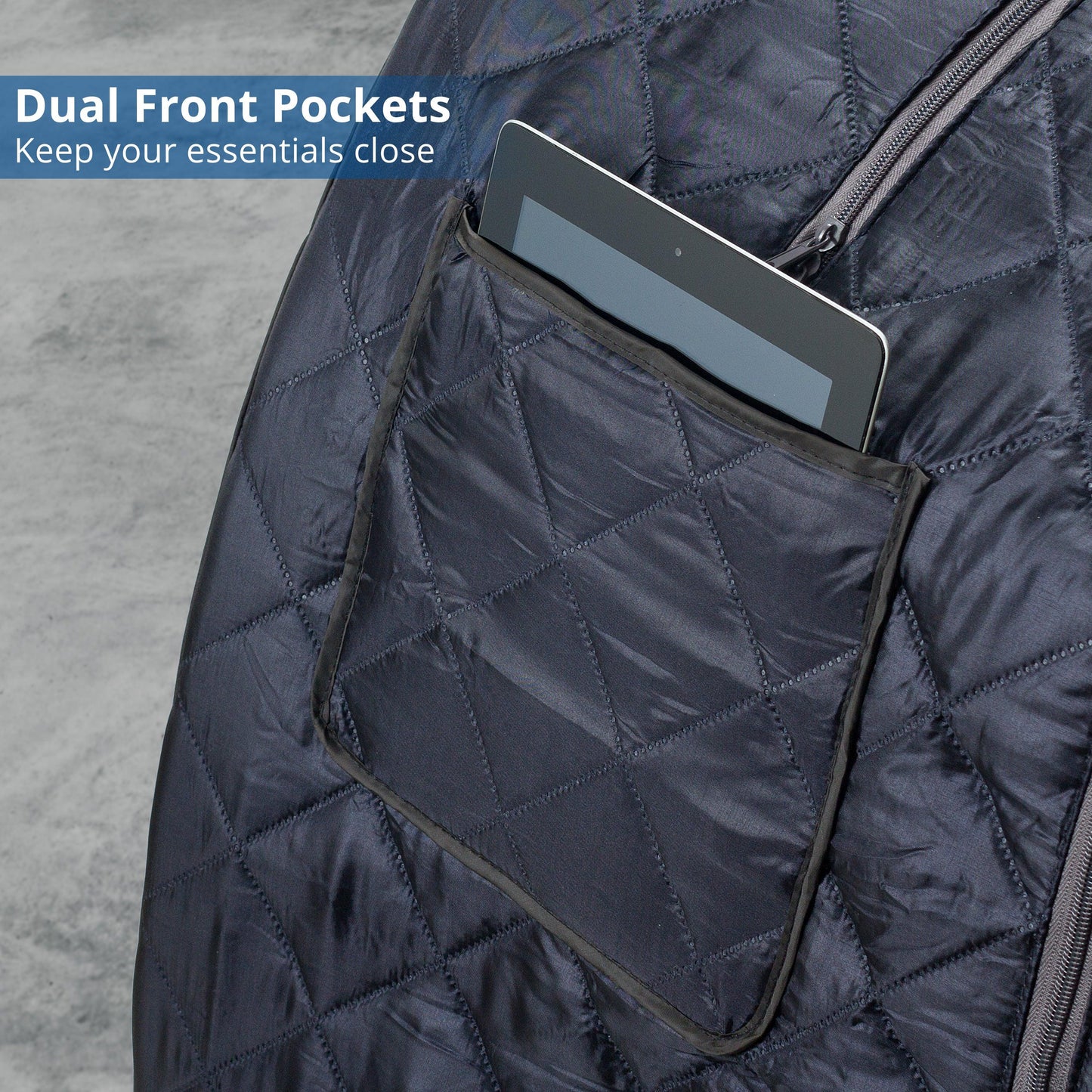 Oversized Portable Steam Sauna for Weight Loss, Detox & Relaxation at Home, Chair Included - Dark Blue