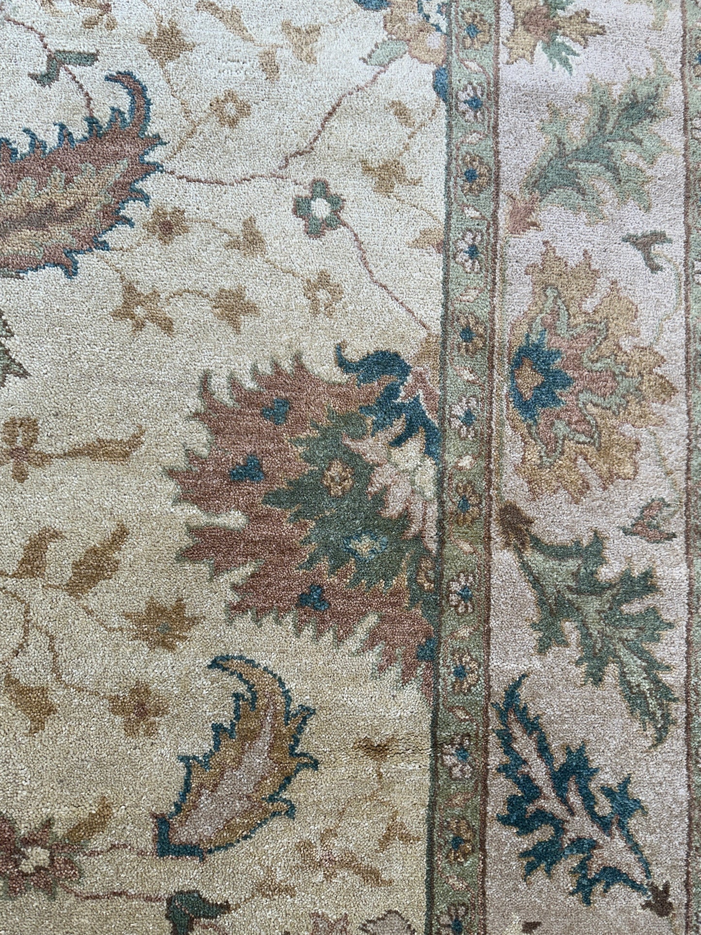 Hand-Knotted Oushak Soft Wool Rug 8 x 10