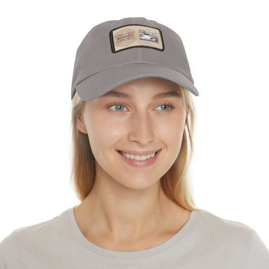 House Of Bonney Dad Hat with Leather Patch (Rectangle)