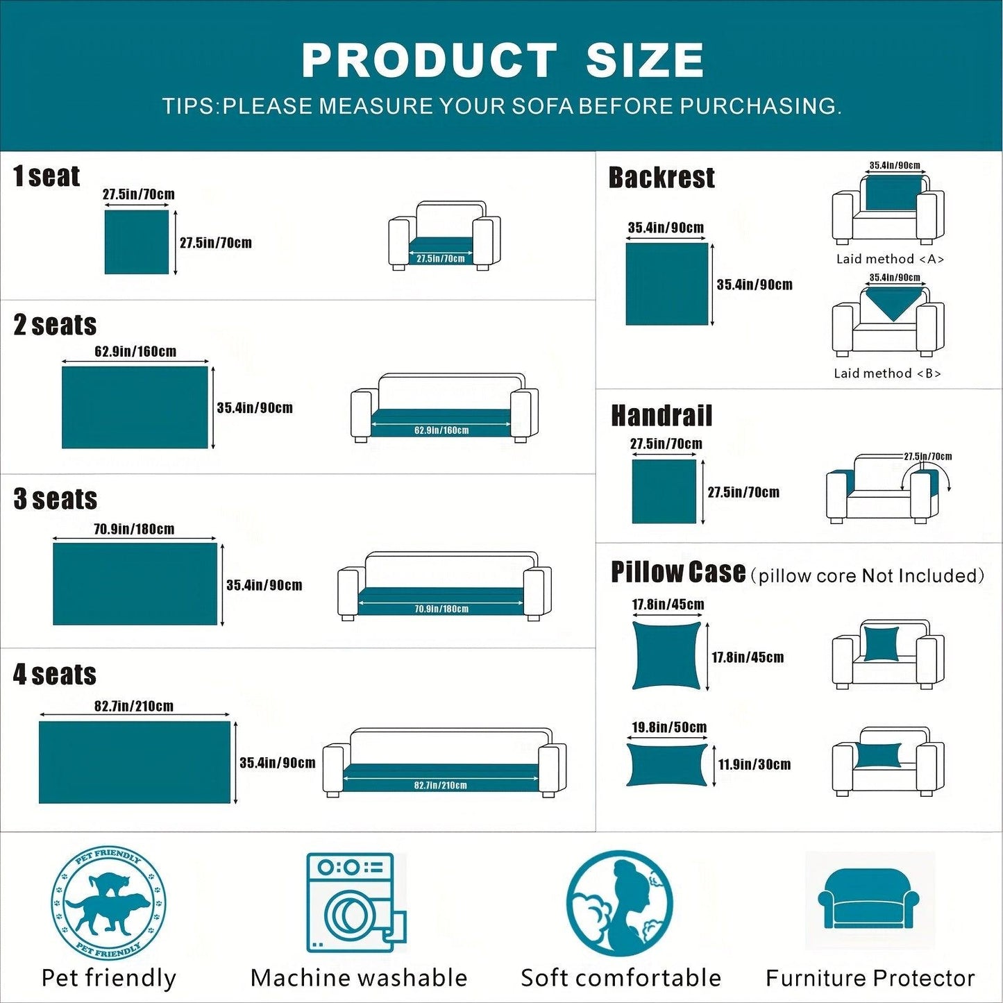 Breathable Ice Silk Light Gray Couch Cover - Cooling & Anti-Scratch