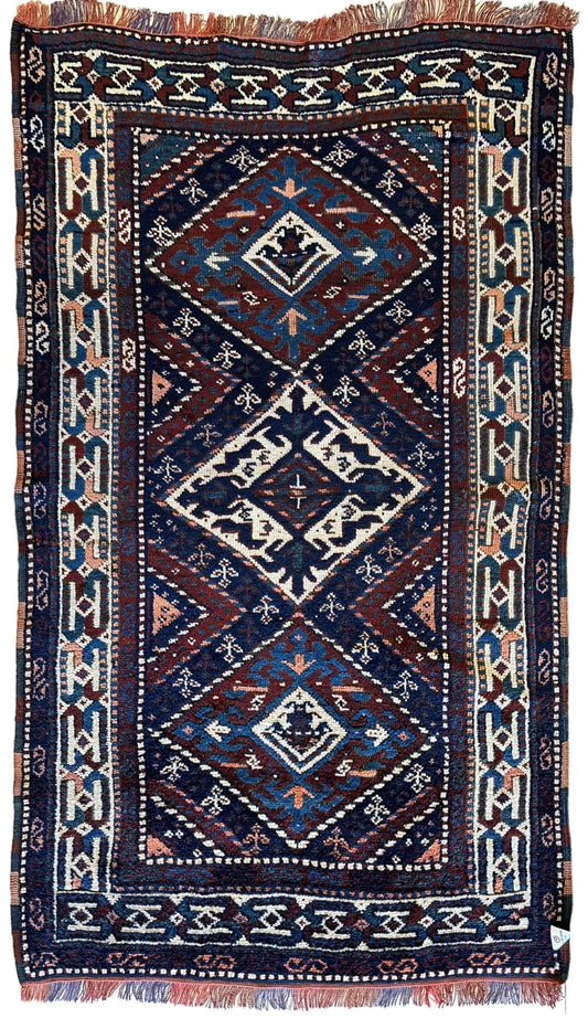 1920’s Antique Kurdish 4X3 Rug