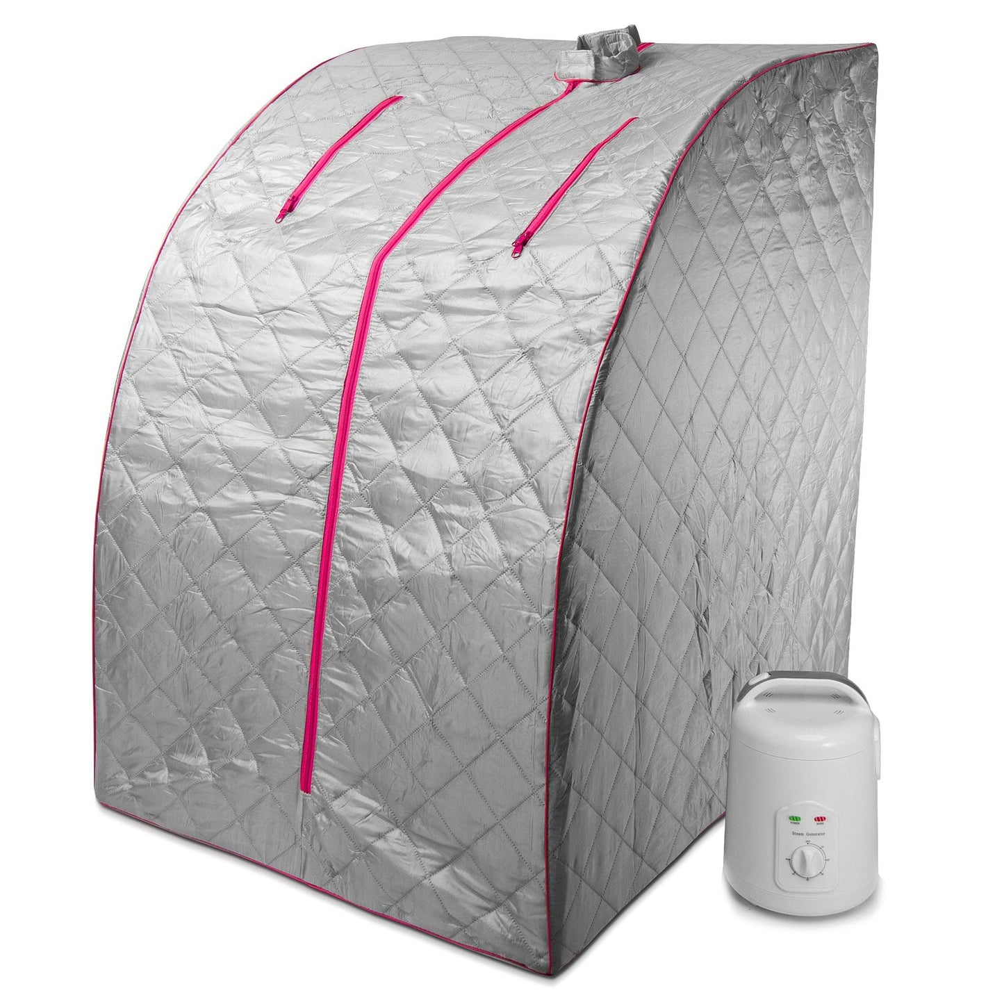 Lightweight Personal Steam Sauna for Weight Loss, Detox & Relaxation, 60 Minute Timer - Pink