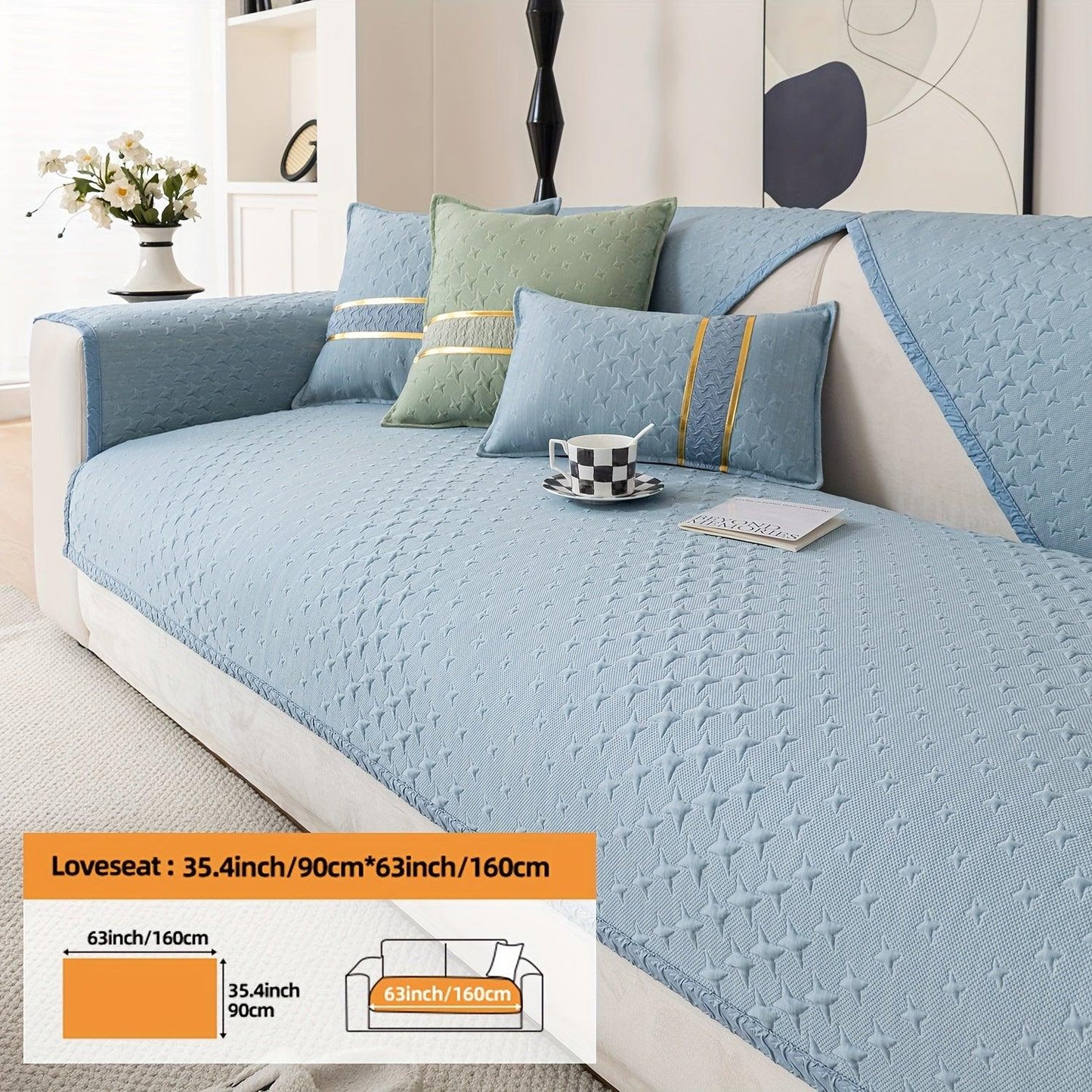 Summer Cooling Silk Non-slip Sofa Cover- Couch Cover for Dogs