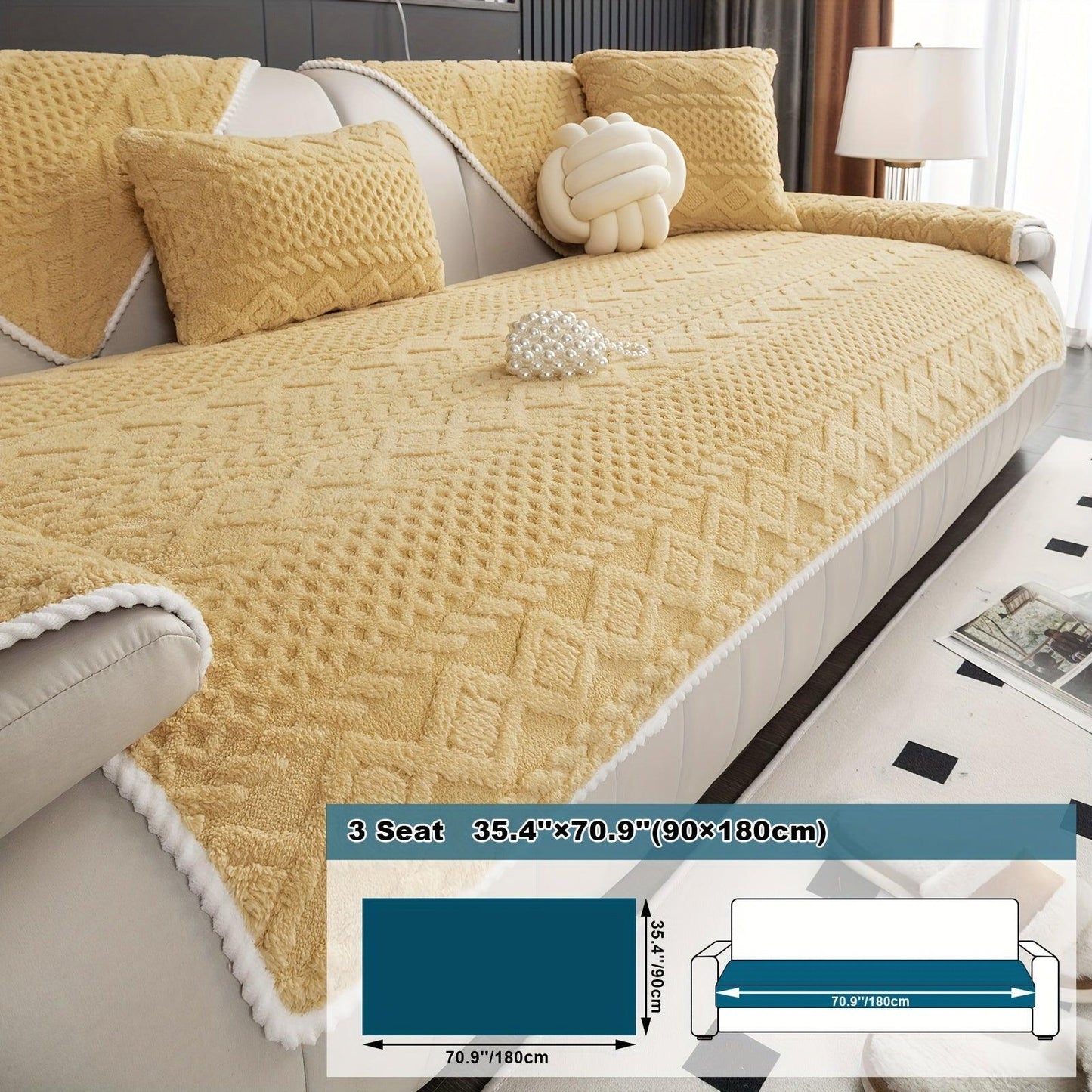 Pet-Friendly Couch Cover for Dogs, Non-Slip & Breathable