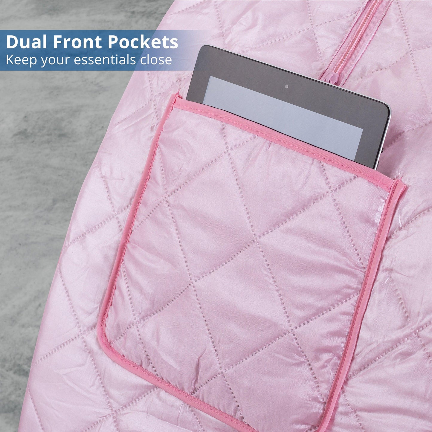 Oversized Portable Steam Sauna for Weight Loss, Detox & Relaxation at Home, Chair Included - Pink