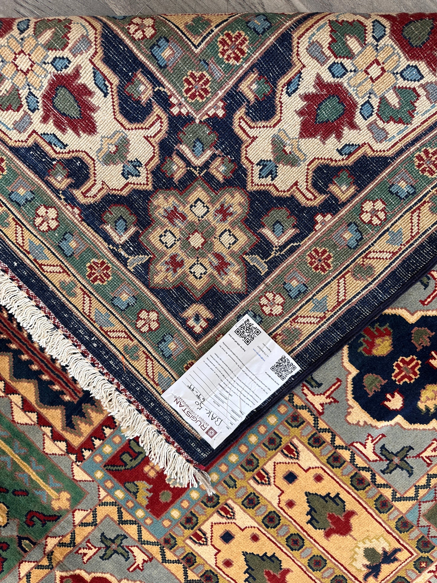 Hand-Knotted Afghani Bakhtiari Garden Rug | 6'9" x 9'10" Wool Area Rug