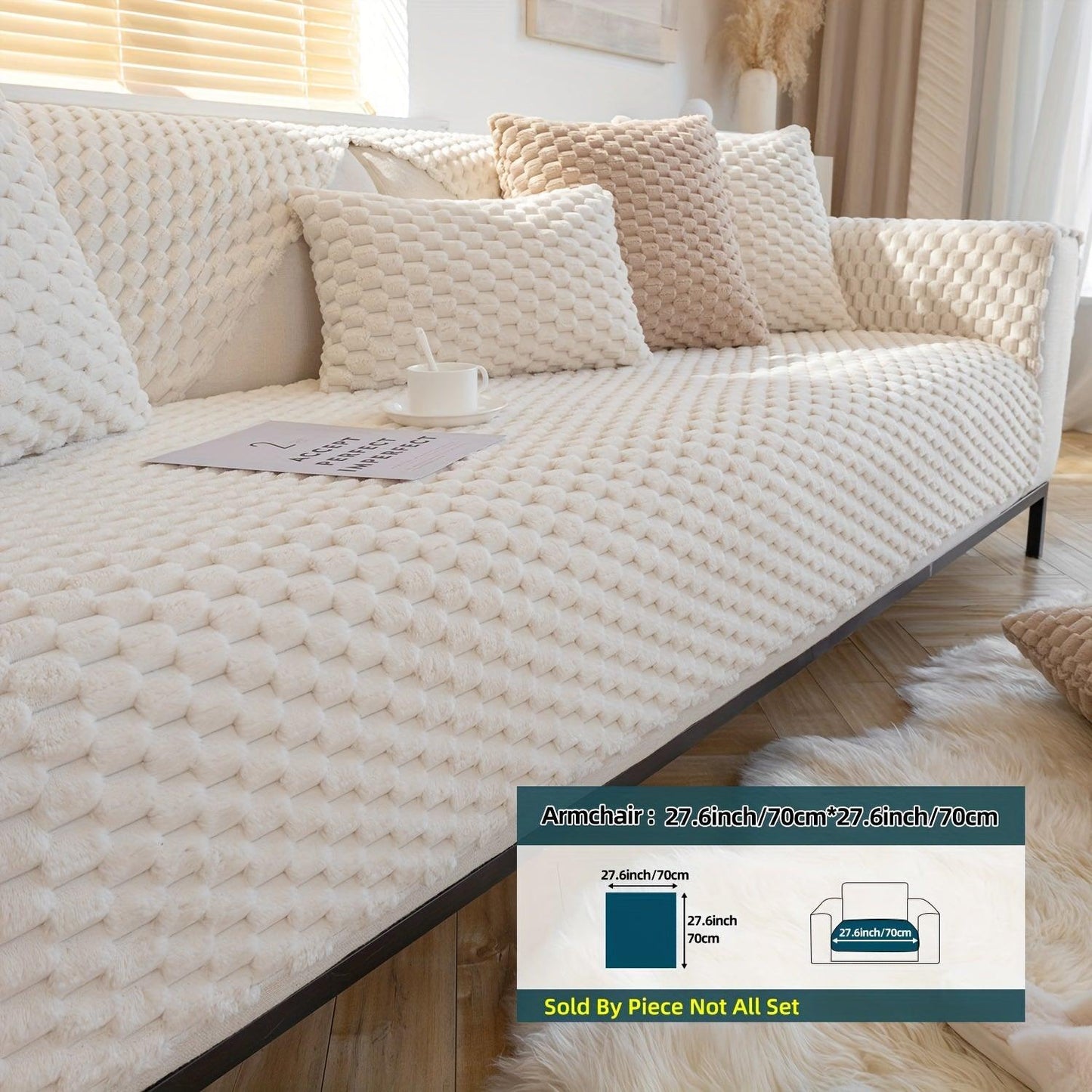 Plush Nordic Sofa Slipcover