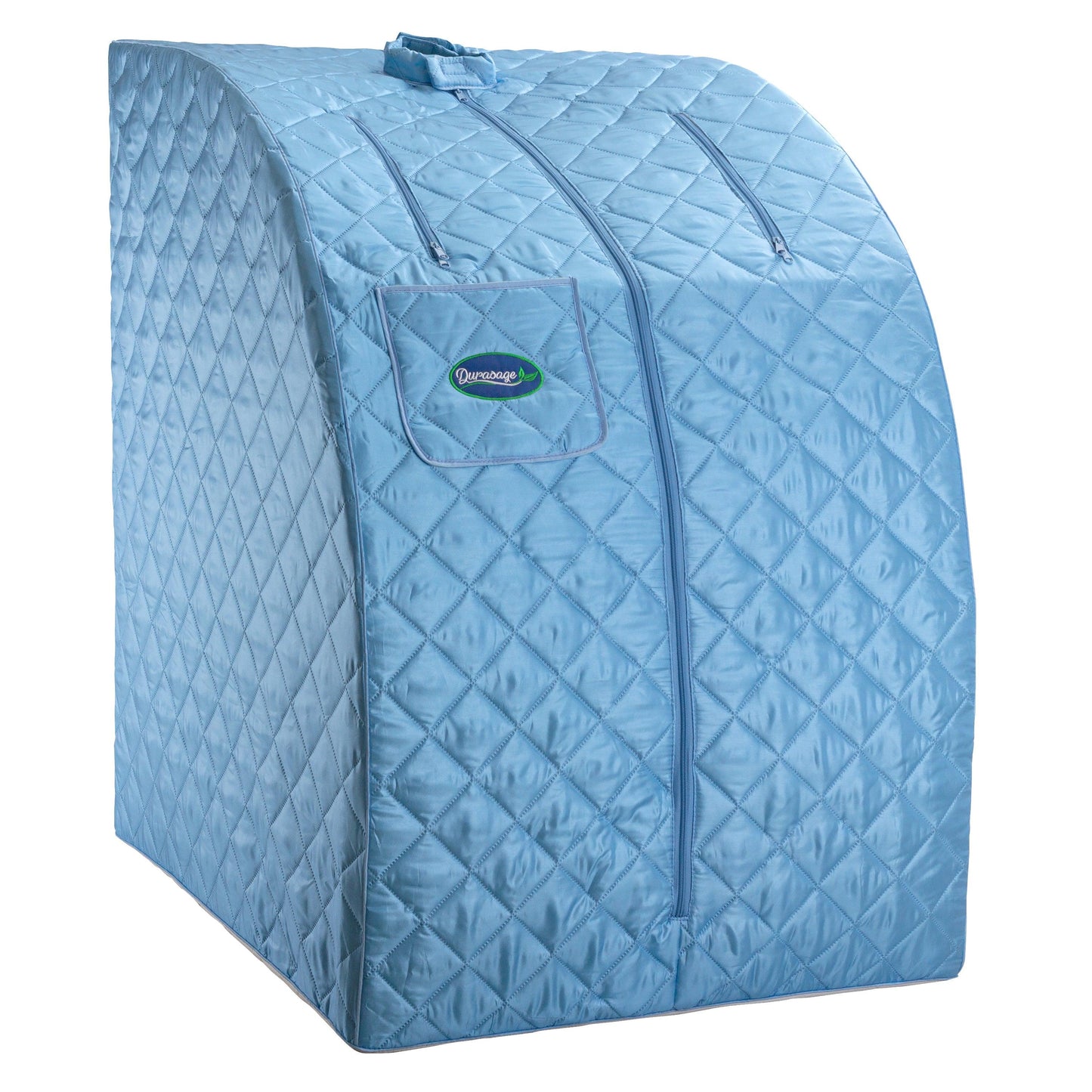 Durasage Lightweight Portable Personal Steam Sauna Spa for Relaxation at Home, 60 Minute Timer, 800 Watt Steam Generator, Chair Included - Light Blue