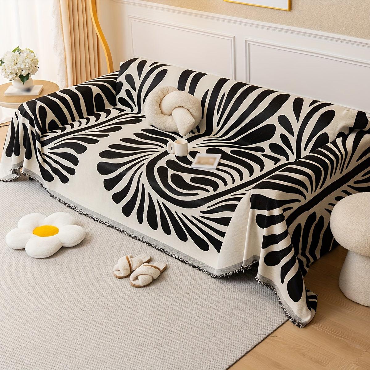 Versatile Chenille Sofa Cover - Pet-Friendly, Orange Dog Couch Cover