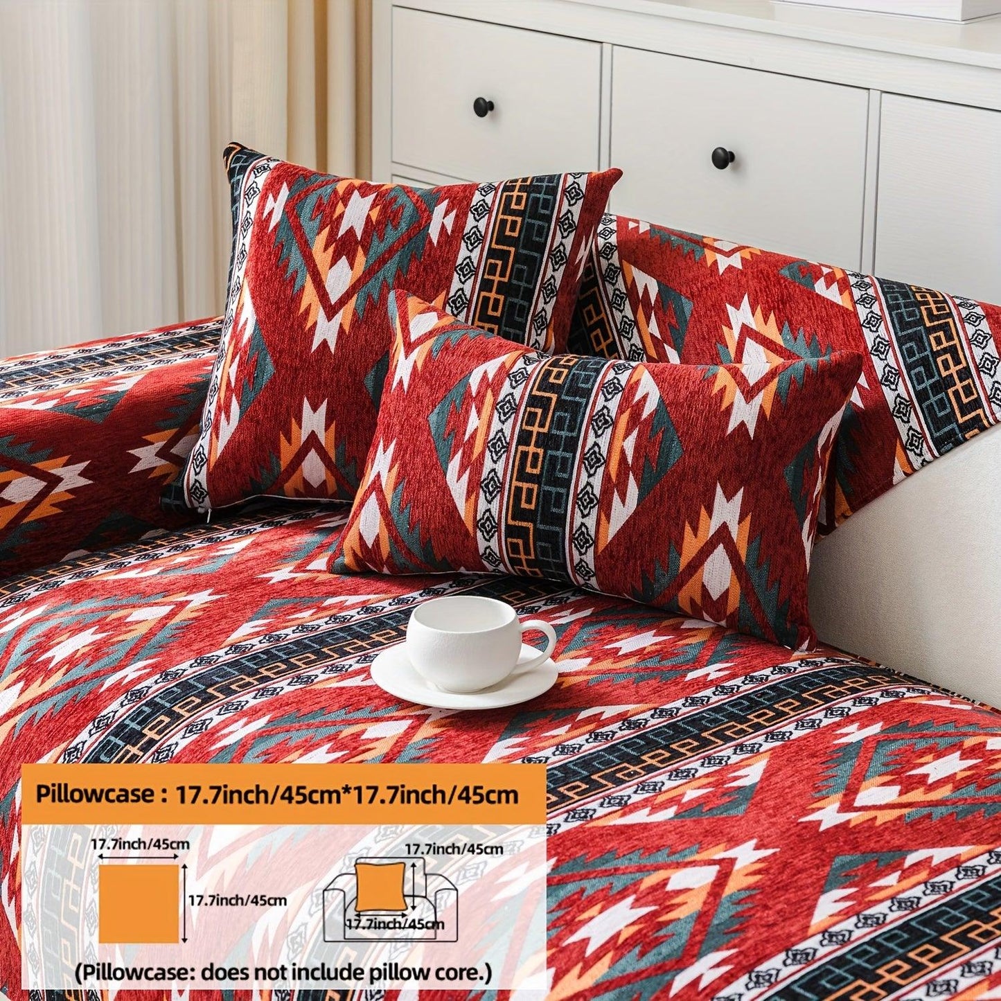 Linen Couch Slipcover | Boho Dog Proof Couch Slipcovers for All-Season