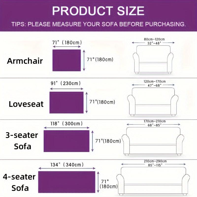 Soft & Cozy Chenille Reversible Sofa Cover - Black and White Couch