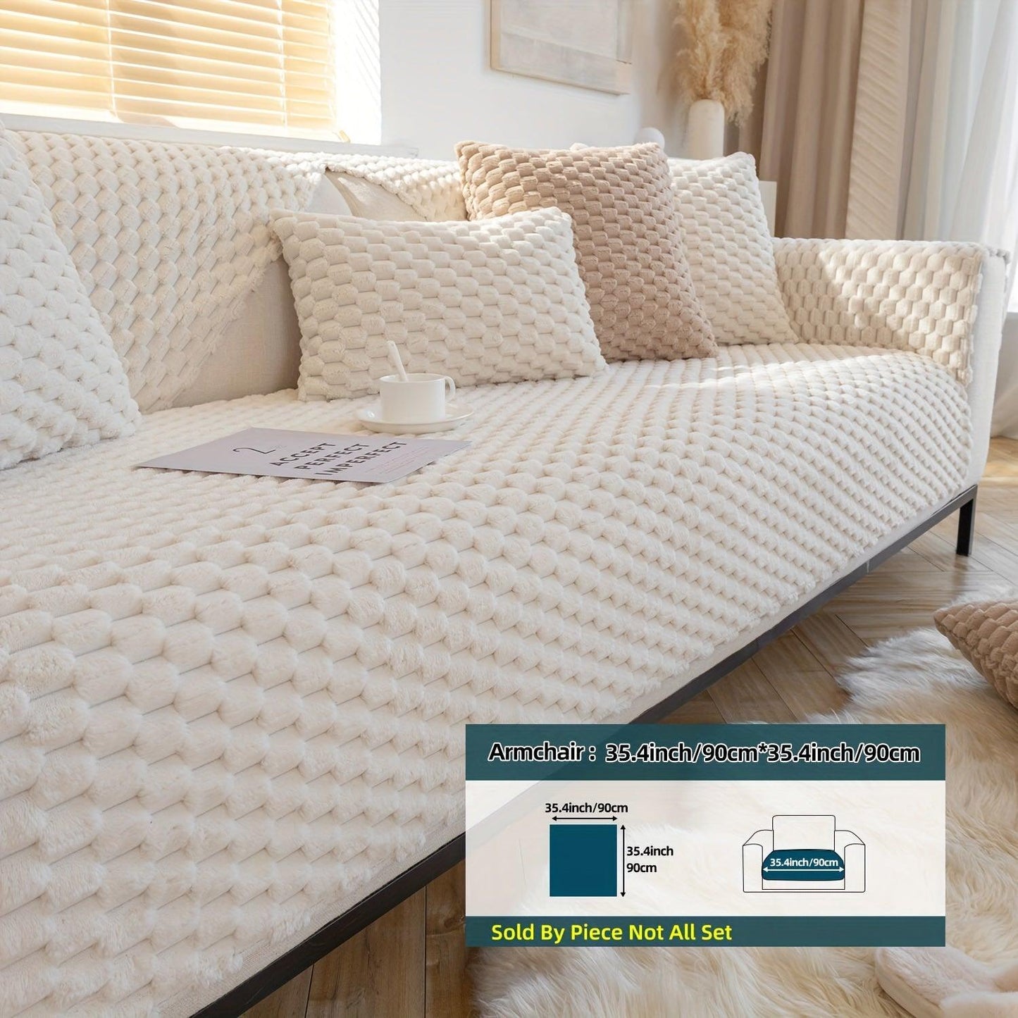 Plush Nordic Sofa Slipcover