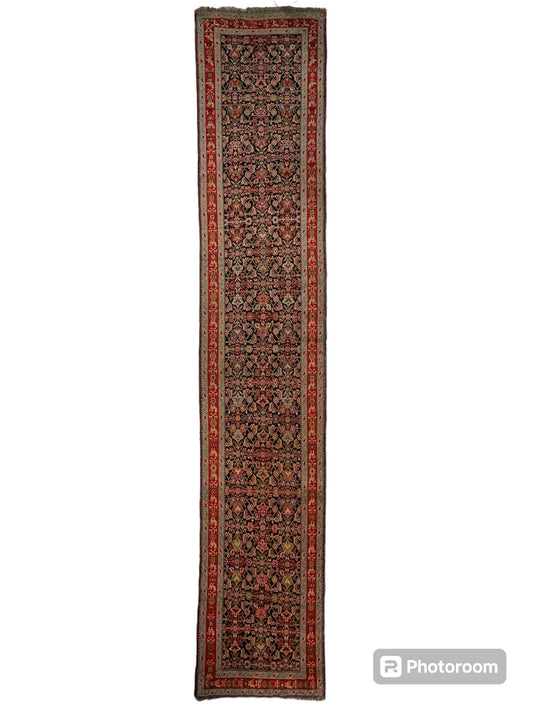 3’4” x 17’ Karabkah Antique Caucasian Wool on Wool Runner