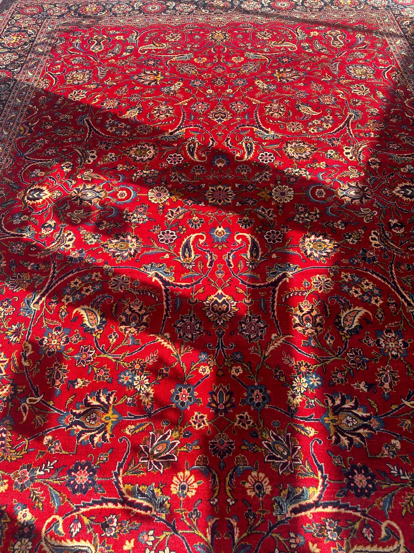 Incredible Persian Kashan All Over Wool Rug 10’2” x 14’