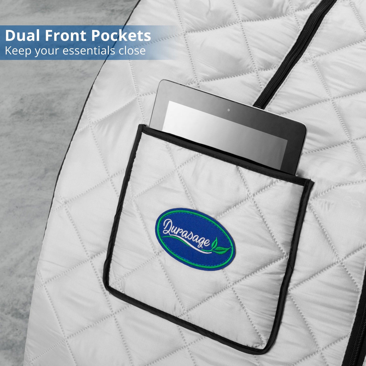 Oversized Portable Steam Sauna for Weight Loss, Detox & Relaxation at Home, Chair Included - Silver