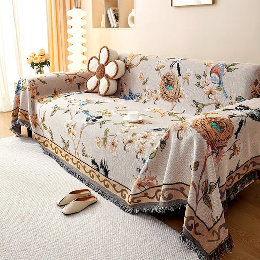 Floral Couch Cover – Heavy Duty Dog Proof & Bed Bug Resistant Sofa Protector