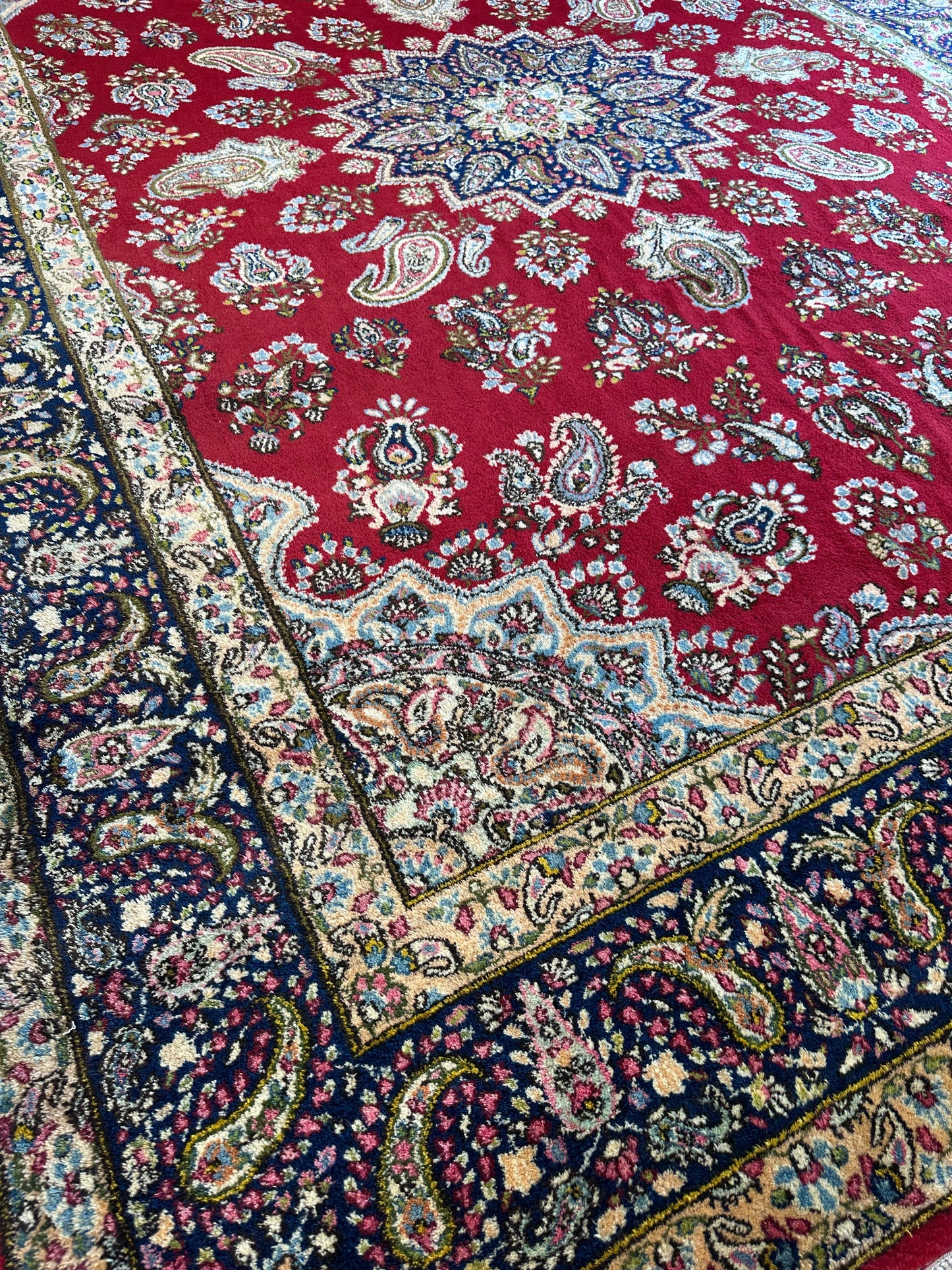 Vintage Kirman Persian Rug | 9’9” x 14’ | Thick Full-Pile Wool | Circa 1960 | K2029